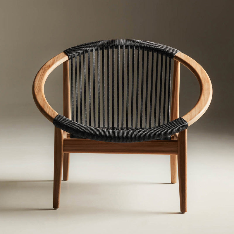 Outdoor rattan sofa single solid wood rattan chair casual lazy balcony waterproof and sunscreen coffee table combination