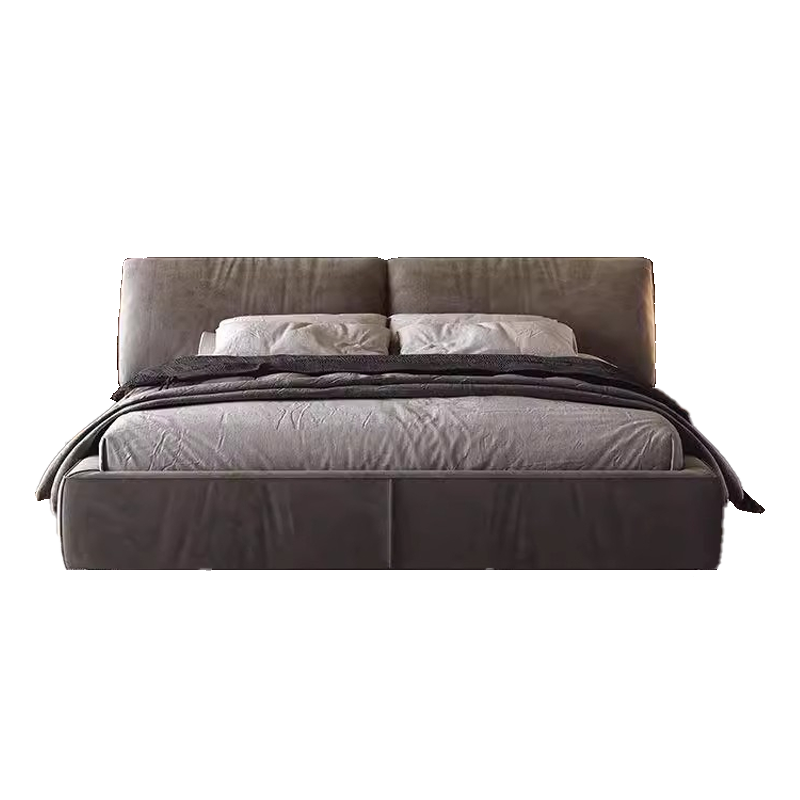 Modern simple light luxury master bedroom soft bag matte cloth double bed