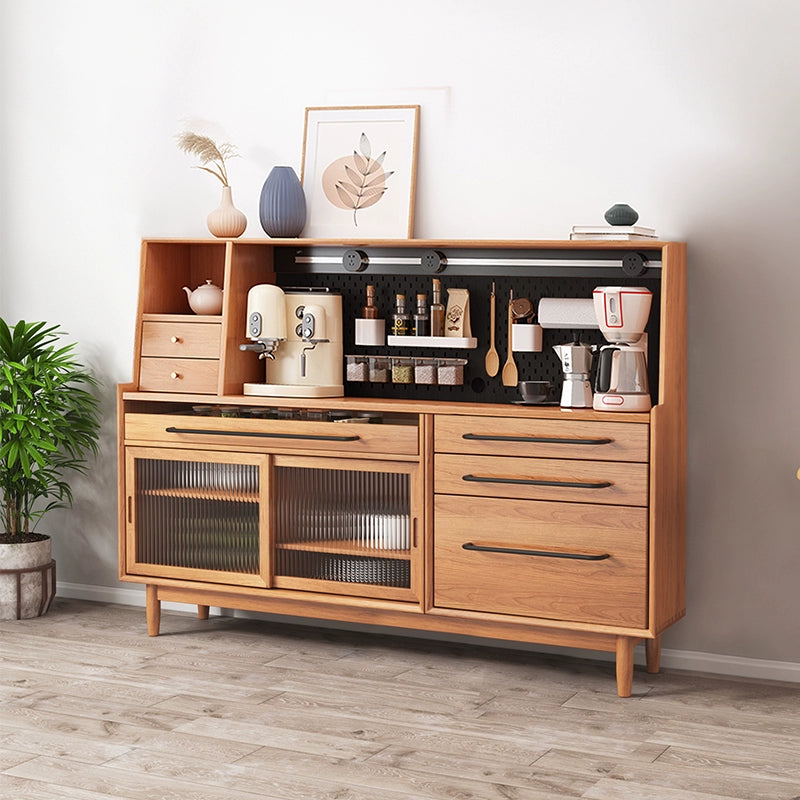 Solid wood dining side cabinet simple household multi-functional tea cabinet kitchen locker storage cabinet custom