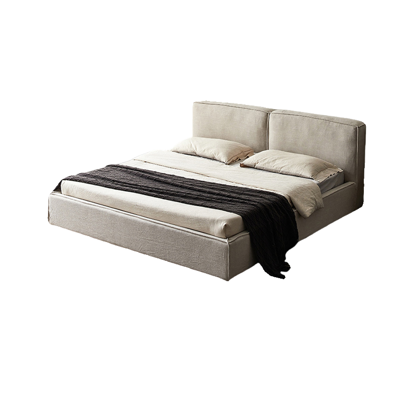 Fabric bed soft bed simple master bed custom