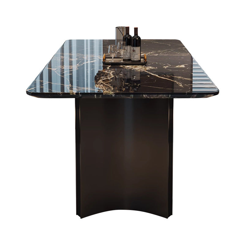Light luxury dining table, minimalist rectangular household dining table and chair combination, high-end dining table customization