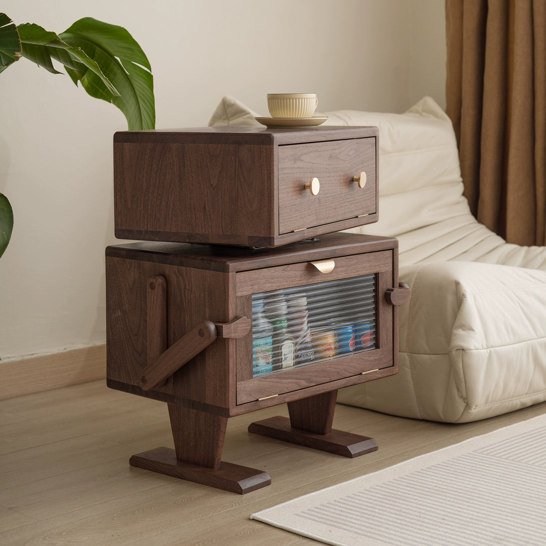 Bedside table Solid wood robot Sofa side cabinet Bedroom storage Children's cartoon creative chest custom