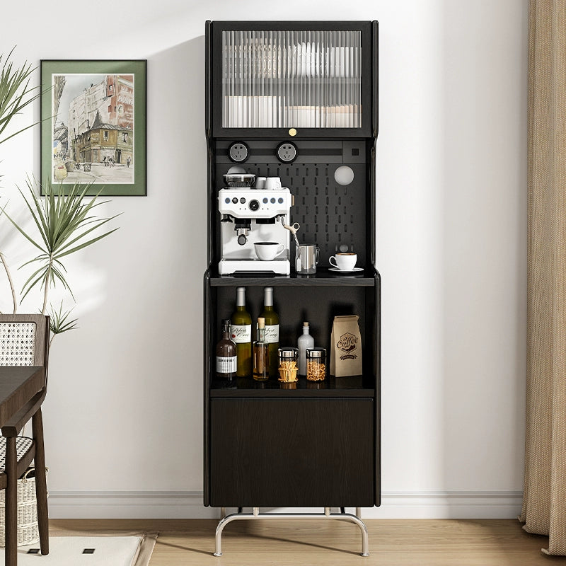 Retro solid wood dining side cabinet, living room side cabinet, wine cabinet, kitchen storage locker custom