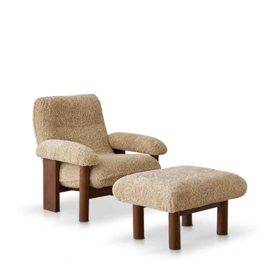 Art leisure chair retro solid wood sofa chair single sofa chair