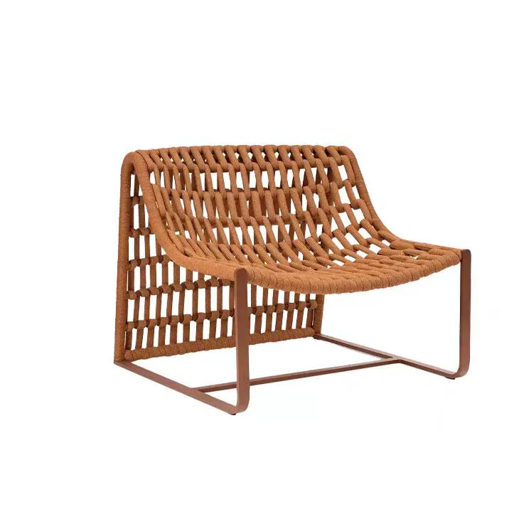 Outdoor leisure chair rattan garden balcony minimalist single chair hotel homestay courtyard creative lounge chair custom