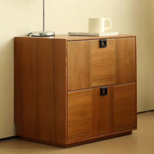 Solid wood combination cabinet Solid wood retro home living room side cabinet Bedroom chest cabinet Antique card door cabinet