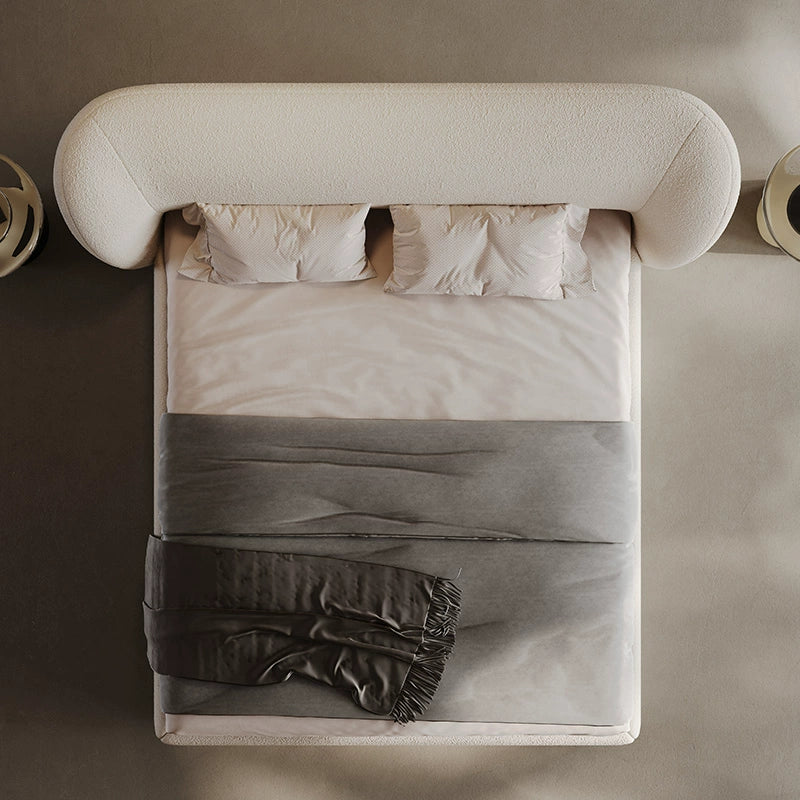 Fabric bed master bedroom bed simple soft bag bed custom
