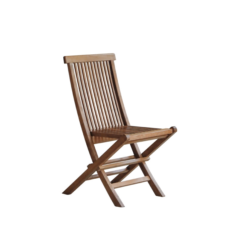 Retro balcony solid wood folding chair classic courtyard leisure chair outdoor resort hotel foldable dining chair custom