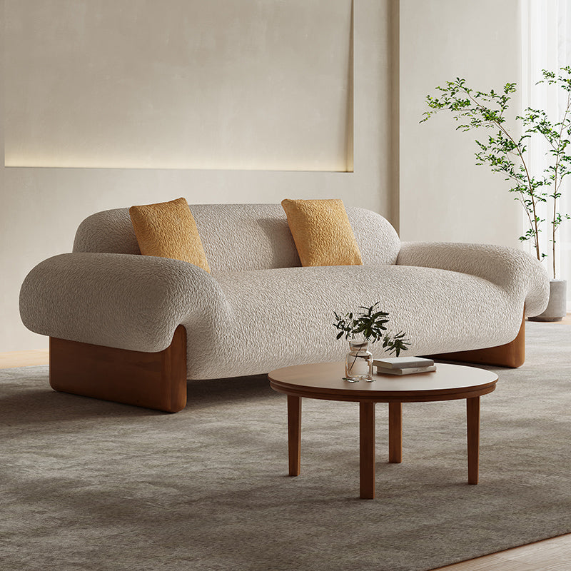 Modern minimalist fabric sofa combination beige designer furniture