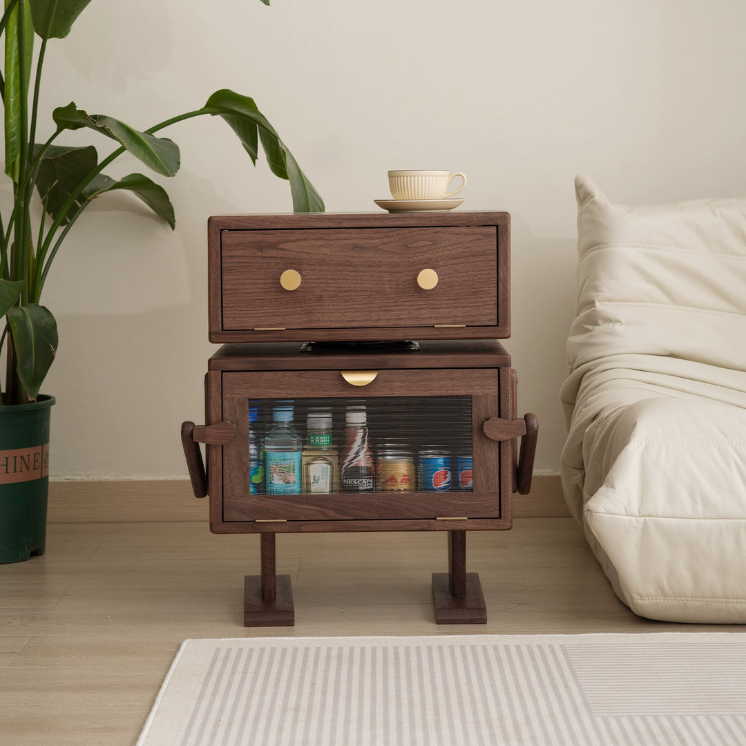 Bedside table Solid wood robot Sofa side cabinet Bedroom storage Children's cartoon creative chest custom