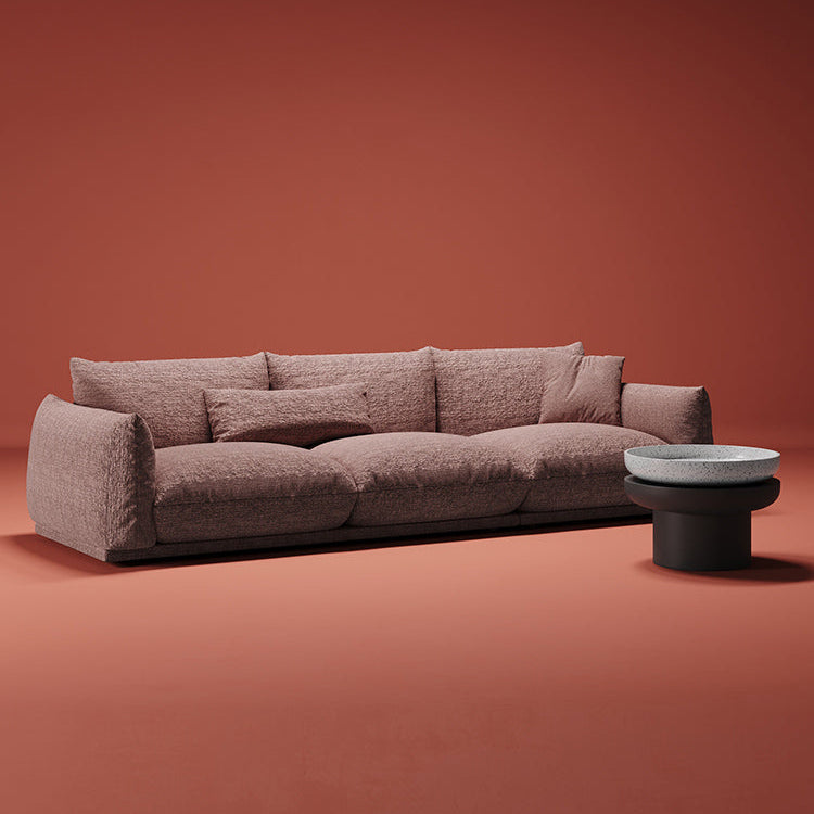 Minimal fabric cream small apartment living room designer simple bread sofa
