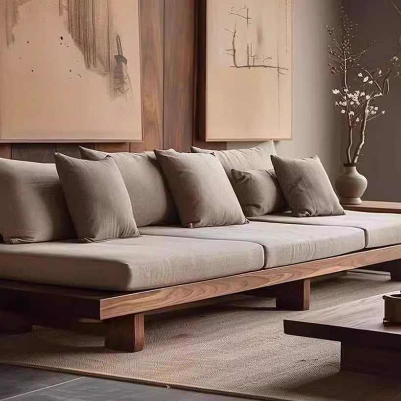 Outdoor sofa indoor living room B & B hotel solid wood waterproof leisure furniture