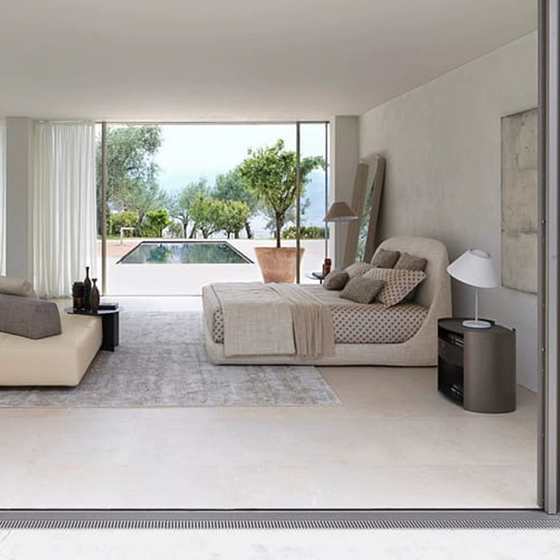 Fabric bed high-end villa double master bed custom