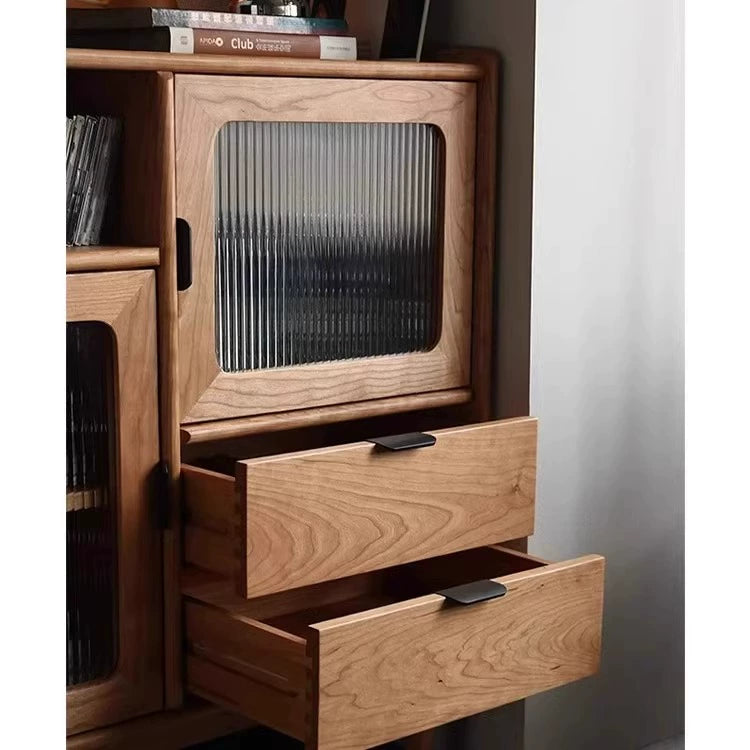 Solid wood side cabinet dining side cabinet living room tea cabinet storage locker custom