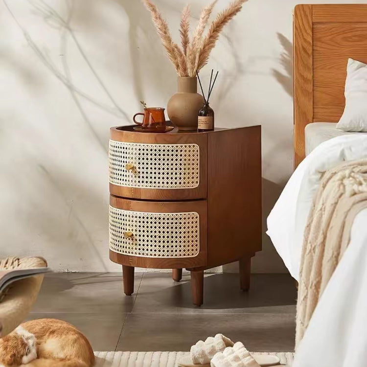 Bedside table niche design sense household bedroom solid wood rack simple customization