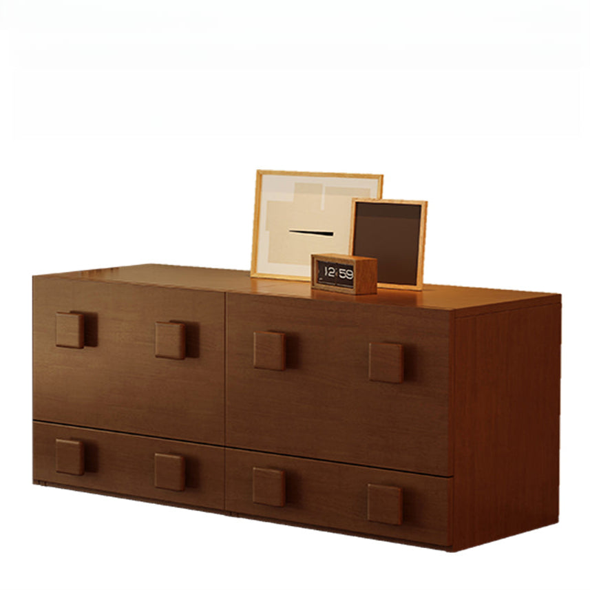 Retro living room card door cabinet combination solid wood locker medieval floor TV cabinet small apartment modern simple module