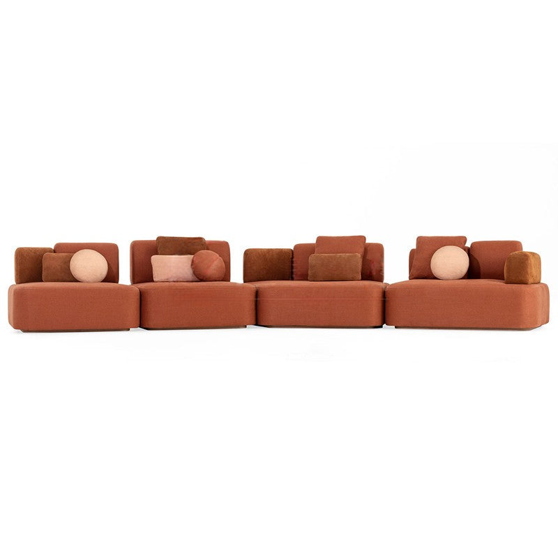 Household living room movable curved module soft decoration designer model room furniture customization