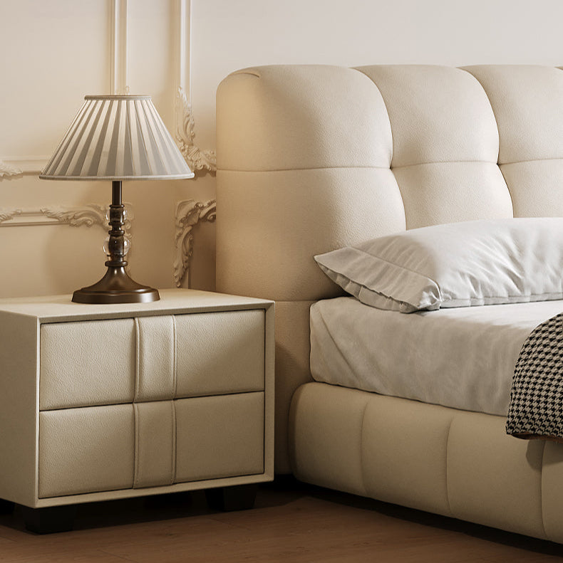 Home bed Master bedroom double bed Modern simple leather storage bed