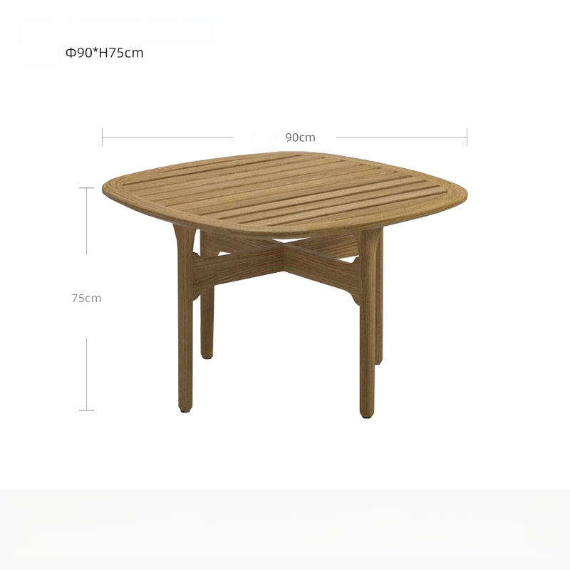 Outdoor tables and chairs courtyard villa furniture open-air yard garden solid wood designer terrace waterproof combination chair