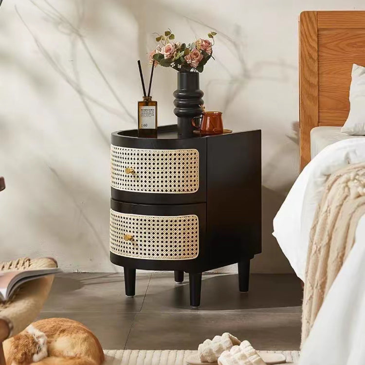 Bedside table niche design sense household bedroom solid wood rack simple customization