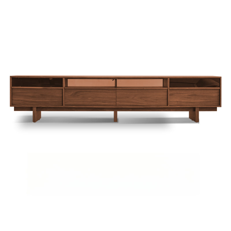Solid wood TV cabinet living room audio-visual cabinet retro vertical cabinet custom
