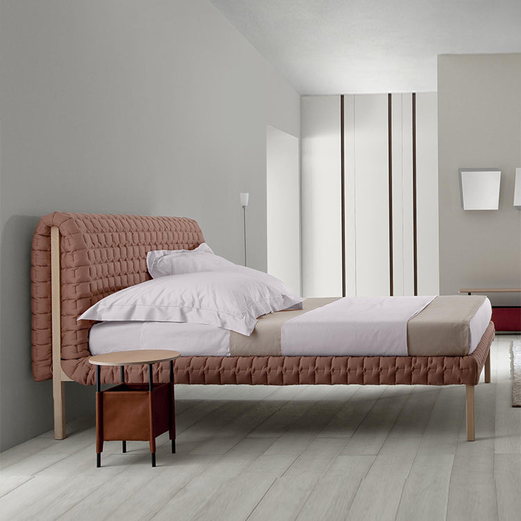 Space fabric bed master bedroom large bed modern simple light luxury high-end bed custom