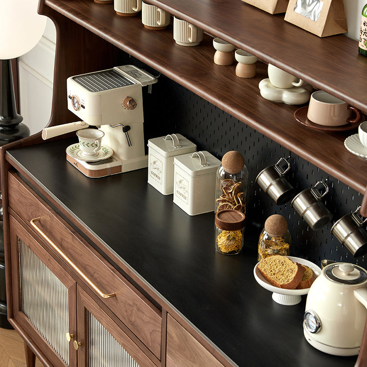 Side cabinet All solid wood coffee cabinet Living room tea cabinet Storage cabinet Customized