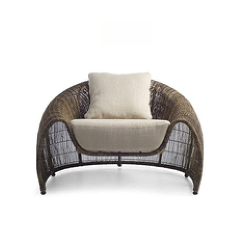 Rattan chair three-piece rattan sofa combination balcony small table and chair outdoor open-air leisure waterproof creative furniture