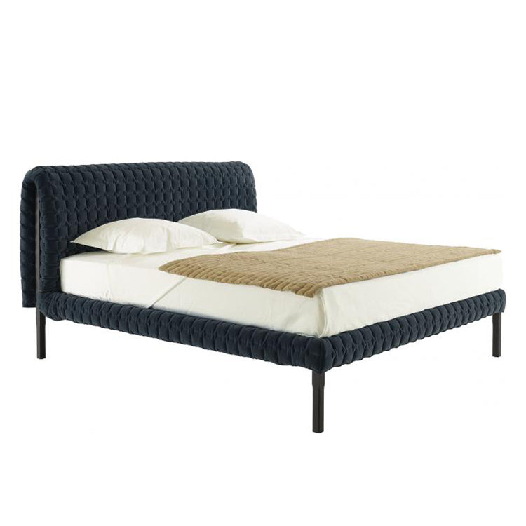 Space fabric bed master bedroom large bed modern simple light luxury high-end bed custom