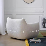 Cream style lamb wool single sofa cat designer style retro lounge chair