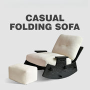 Solid wood single recliner household balcony retro leisure chair can lie in the living room lazy sofa chair custom