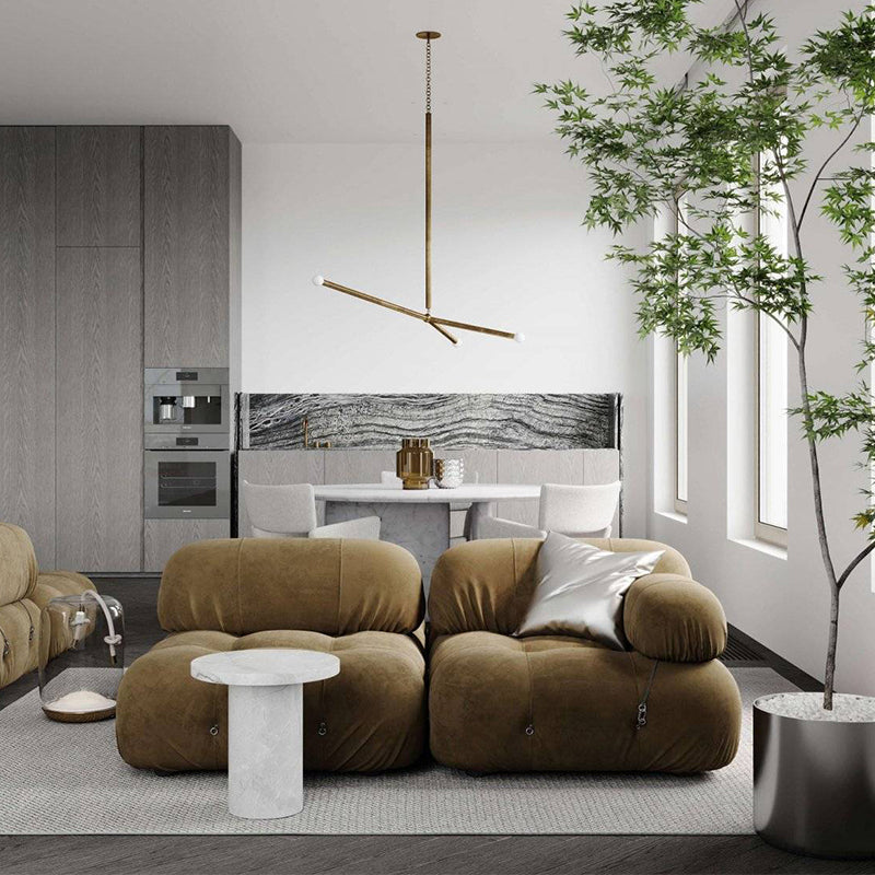 Free combination designer living room cream style fabric sofa