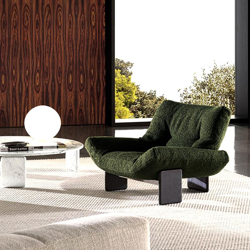 Single sofa minimalist designer creative personality medieval fabric sofa chair living room leather fabric chair