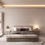 Fabric bed Modern simple master bedroom bed Light luxury bed Customized