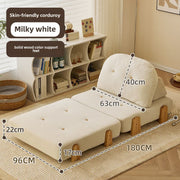 Fabric sofa small apartment combination module sofa bed leisure recliner living room