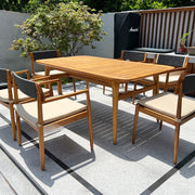 Outdoor tables and chairs courtyard villa furniture open-air yard garden solid wood designer terrace waterproof combination chair