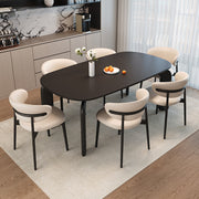 Rock slab dining table Minimalist eating table Light luxury household full support Rectangle dining table and chair combination Customized