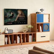 Solid wood TV cabinet living room retro storage cabinet locker custom