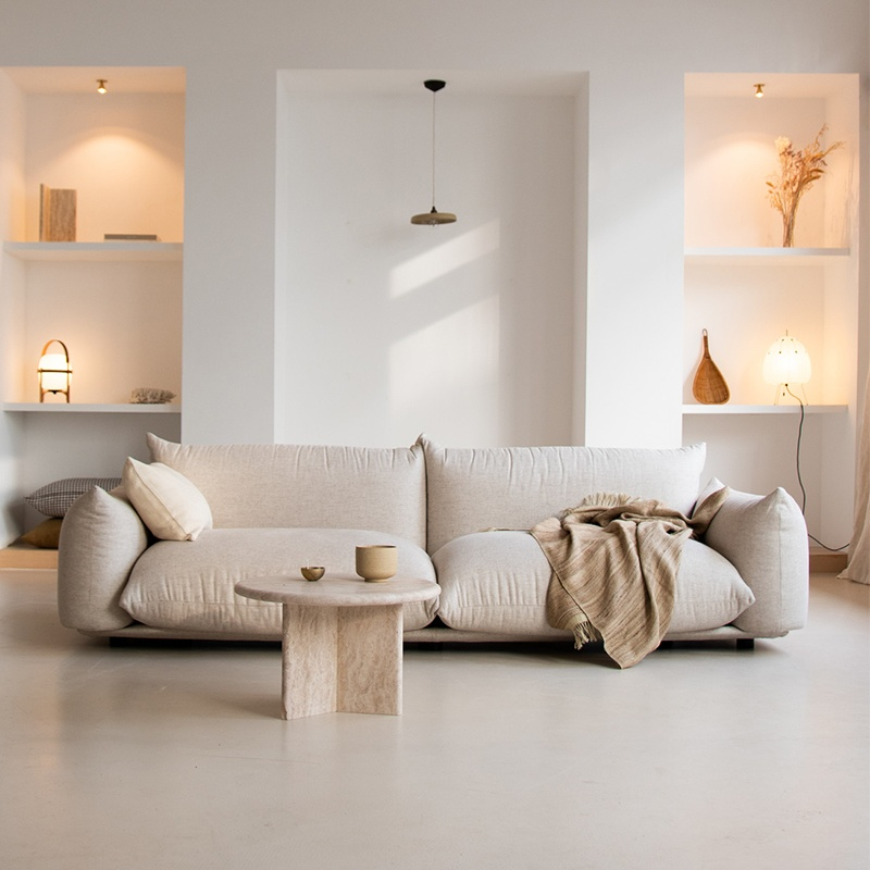 Minimalist designer sofa creative floor-to-ceiling bread sofa three-person sofa