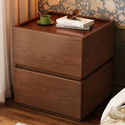 Retro solid wood bedside table Home bedroom Simple new small bedside storage cabinet