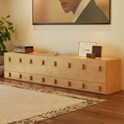 Retro living room card door cabinet combination solid wood locker medieval floor TV cabinet small apartment modern simple module