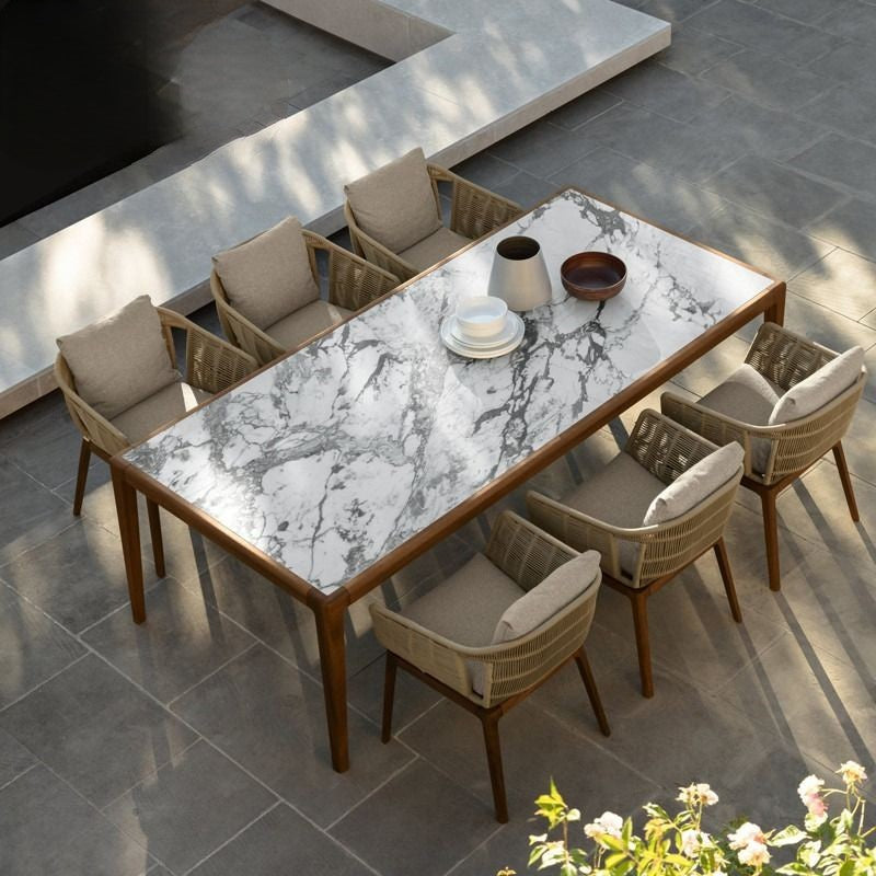 Outdoor tables and chairs courtyard  rattan chair combination