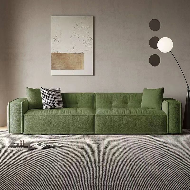 Simple small apartment small sofa living room straight row minimalist modern fabric sofa