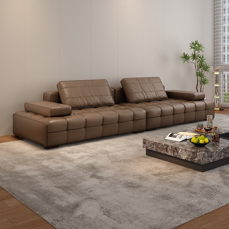 Minimalist Leather Art Sofa Lawrence Cat Scratch Software Modern Home Living Room Straight Lazy Sofa