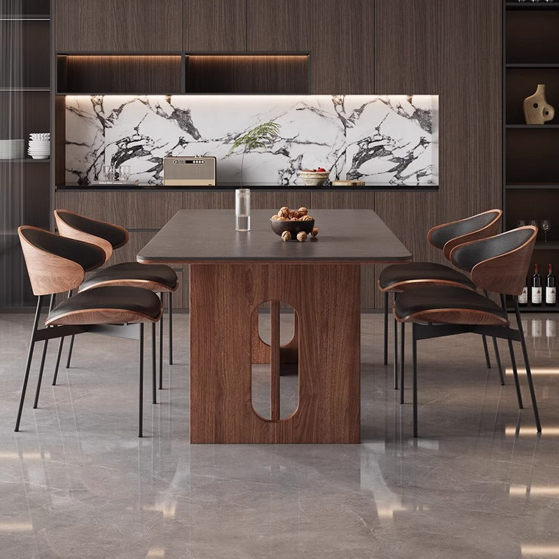 Retro solid wood dining table living room household small apartment new modern simple light luxury custom