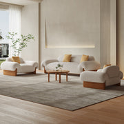Modern minimalist fabric sofa combination beige designer furniture