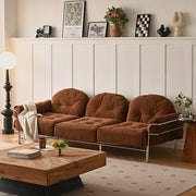 Medieval sofa retro living room sofa new tofu block size apartment fabric sofa