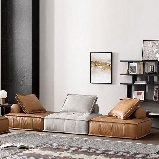 Cream wind lazy sofa small apartment rental house living room straight row square single sofa chair