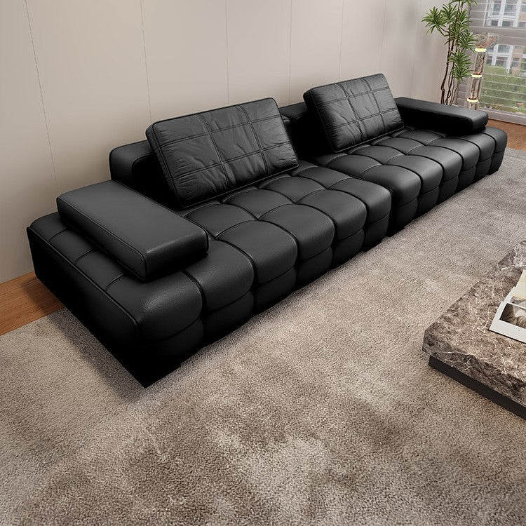 Minimalist Leather Art Sofa Lawrence Cat Scratch Software Modern Home Living Room Straight Lazy Sofa