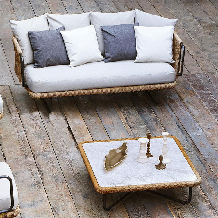 Garden outdoor sofa waterproof sunscreen rattan chair single living room leisure outdoor balcony furniture